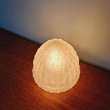 Art Deco ceiling light in transparent satin glass, 1920s-30s