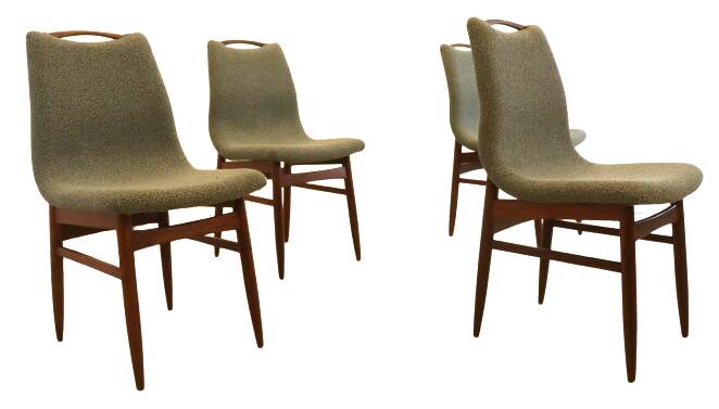 Set of 4 dining chairs 'Burgerwei' - new upholstery
