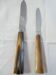 Art Deco horn walking knife set (2 knives, 12 large and 12 small)
