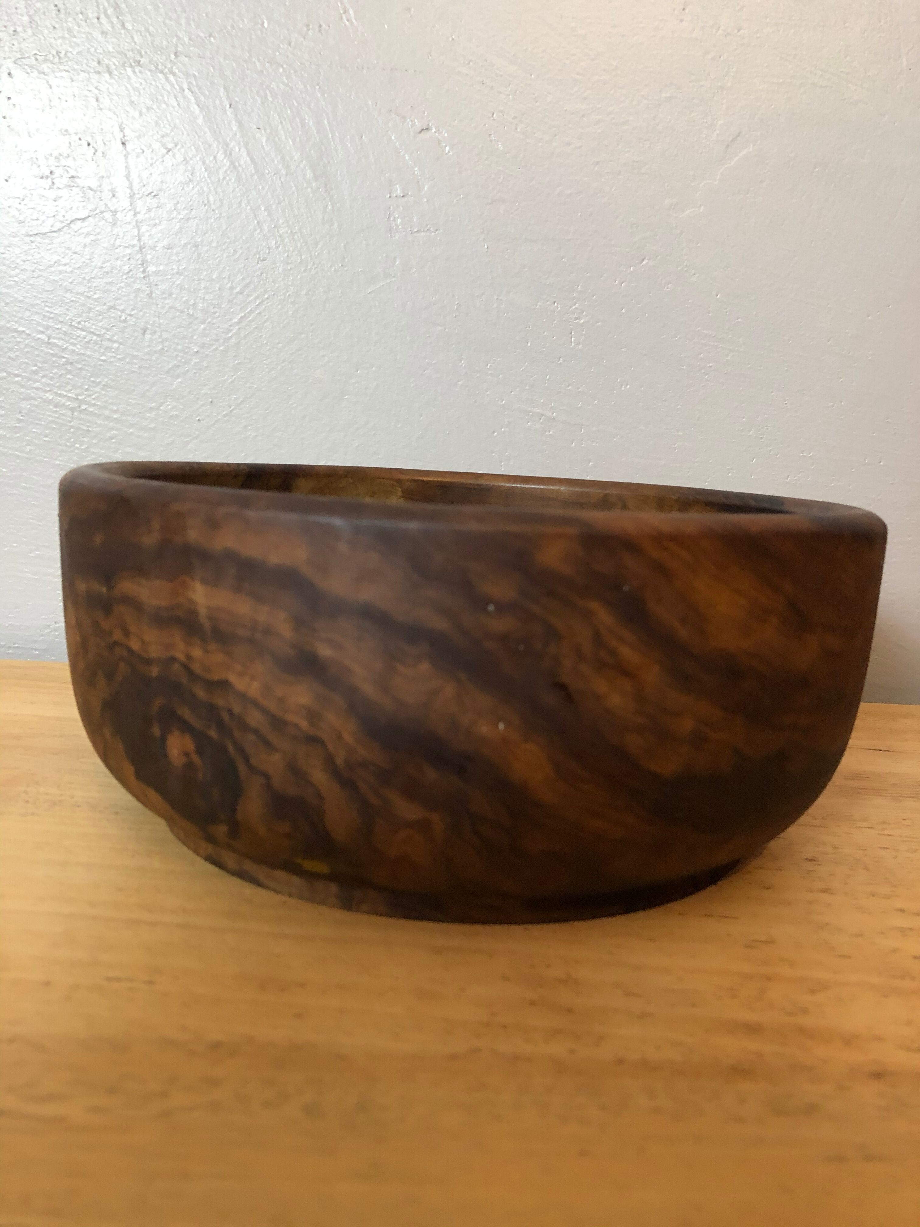 Ancient walnut salad bowl