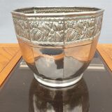 Art Deco chrome brass pot cache