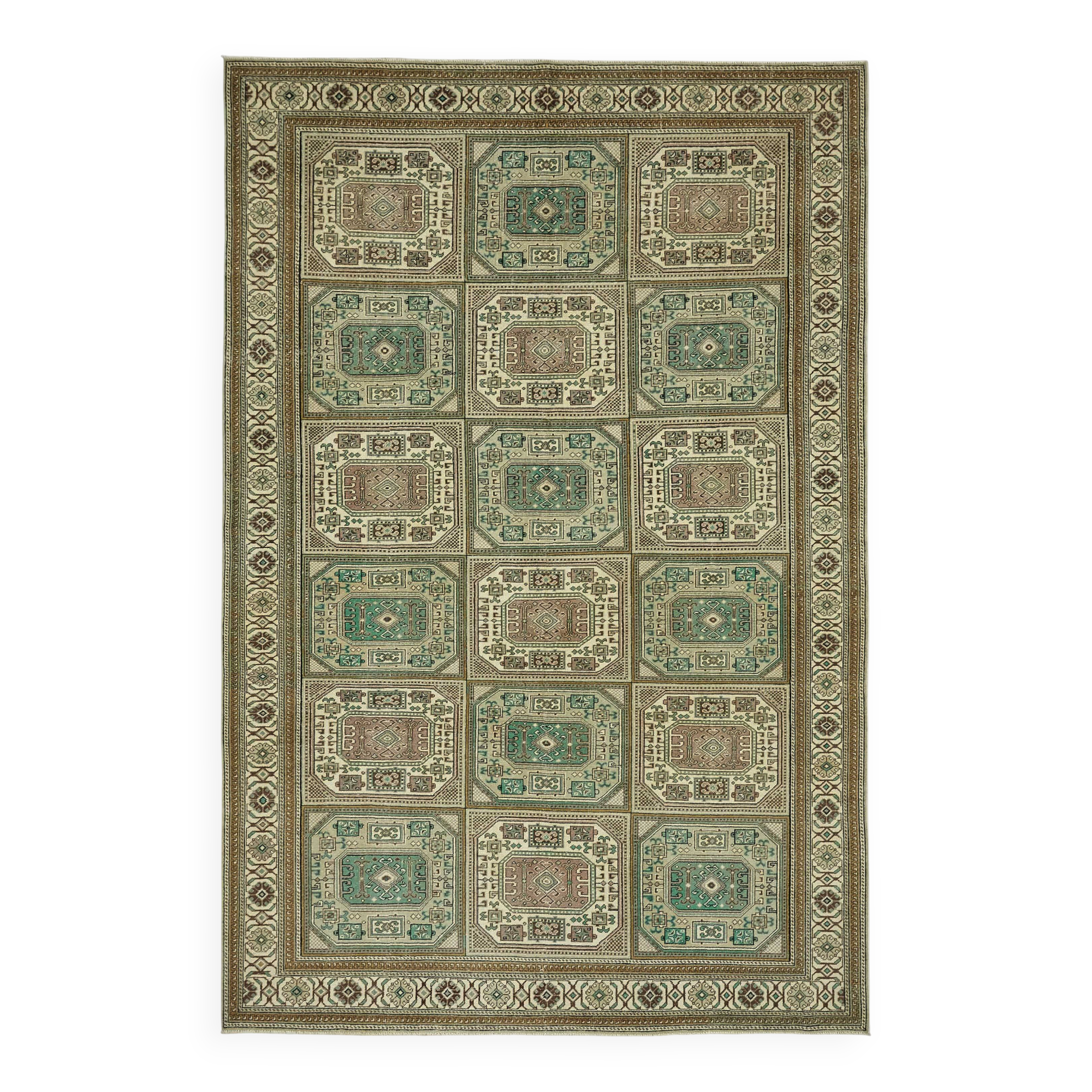Turkish Wool Vintage Kayseri Rug 193 cm x 300 cm
