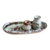 Flat cup and 2 mini ceramic vases Albert Thiry Vallauris