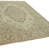 Handmade Persian Vintage 213 cm x 314 cm Beige Wool Carpet