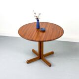 Round Dining Table in Solid Teak, 1970s