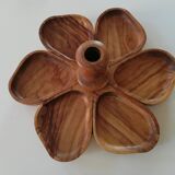 Servant appetizer tray teak scandinavian decoration empty pockets stamped