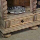 19th century bleached walnut bookcase