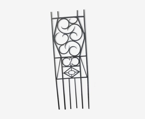 Grille de porte fer forge art deco
