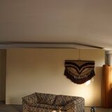 Handmade vintage bohemian jute rug, made in India, late 20th century.