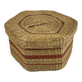 Boîte/panier en osier vintage