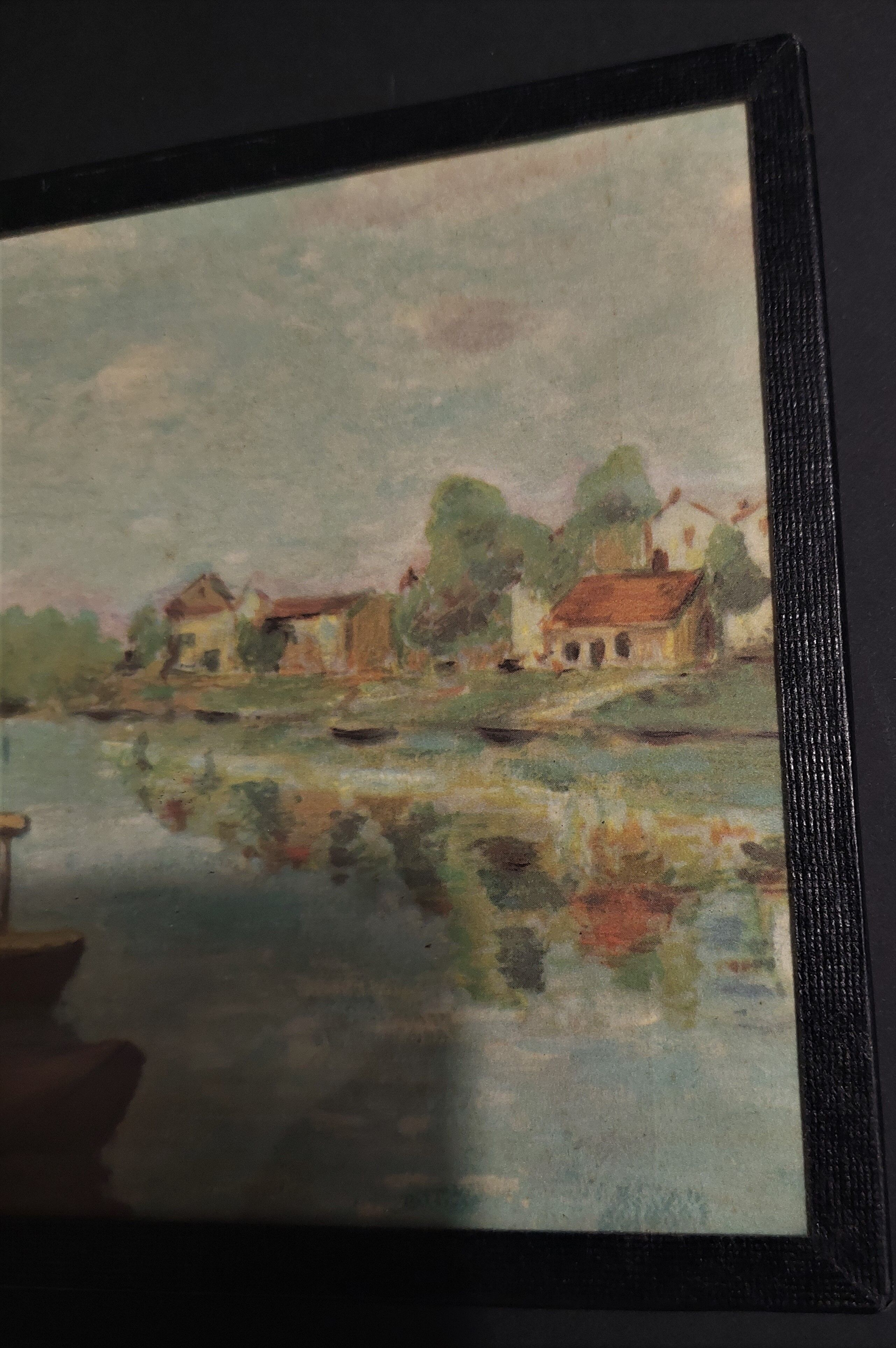 Illustration boats and river