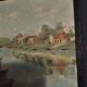 Illustration boats and river