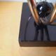 Marble and chrome metal bookends Art Deco