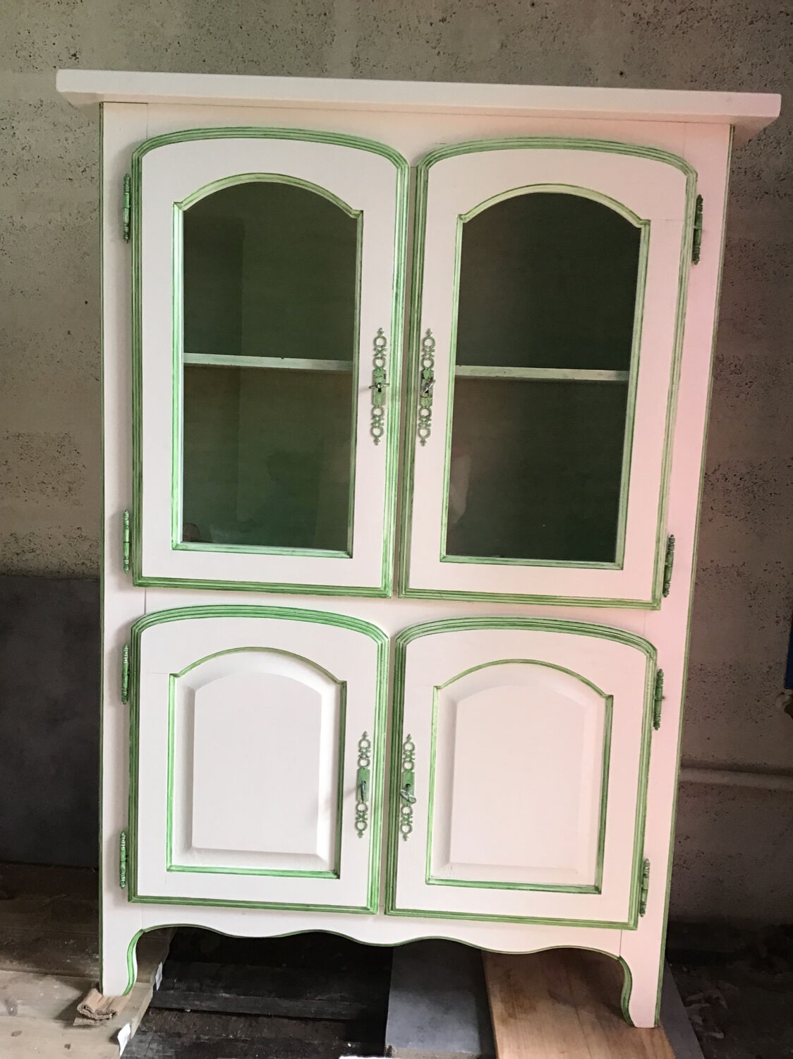 Solid oak cerusee showcase