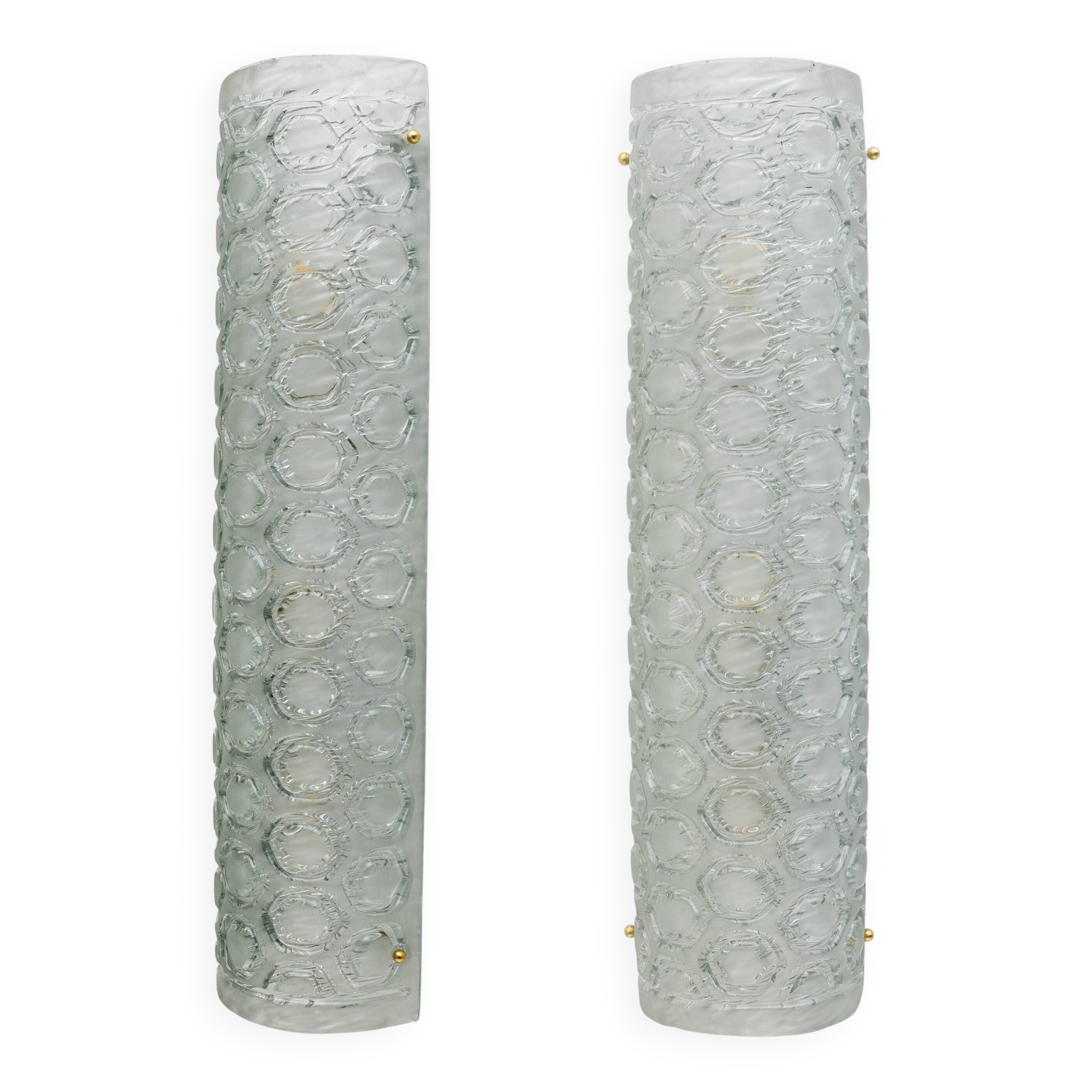 Pair of Modern Light Green Murano Glass Sconces