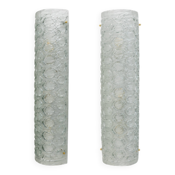 Pair of Modern Light Green Murano Glass Sconces