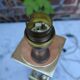 Column lamp base in Corinthian style in Napoleon III green marble.
