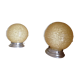 Lot of 2 opaline ceiling yellow speckled