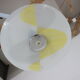 Retro glass pendant in style of Brusel, 1960's.