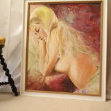 Portrait woman oil on canvas 1970