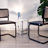 Cesca B32 chair, black and heather gray, Italian edition