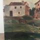 Castelet du pays Cathare, huile sur toile ancienne