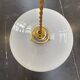 Pair of vintage white opaline pendant lights