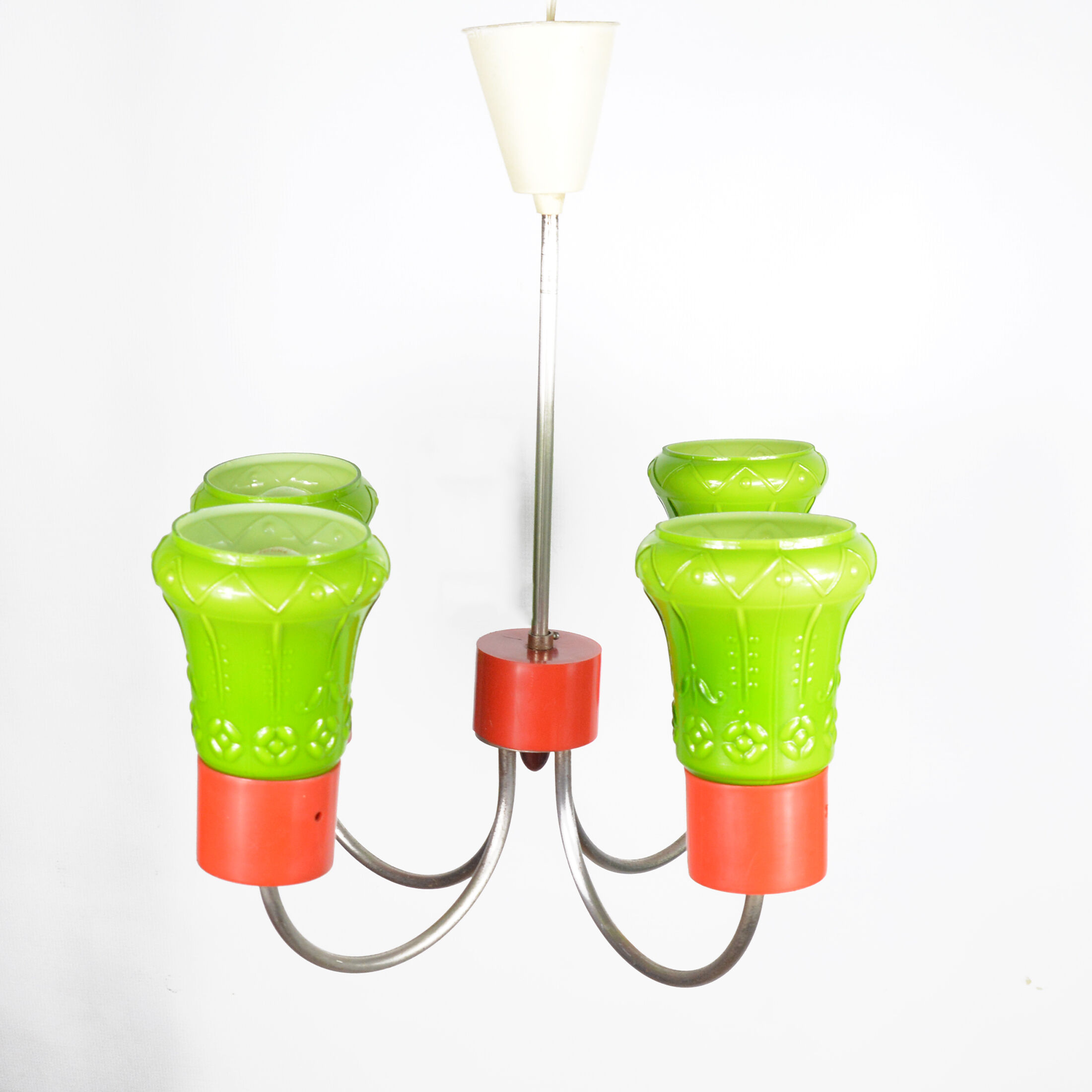 1970s postmodern pendant lamp zzm domgos zabrze, poland