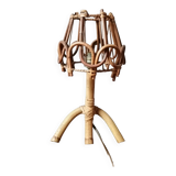 Rattan wall light