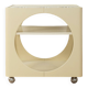 Characteristic serving trolley in cream white Space Age design