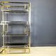 Vintage Italian brass and chrome wall unit, 1970s