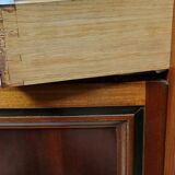 Ecole de Nancy : Grand buffet bibliothèque époque Art Nouveau en acajou