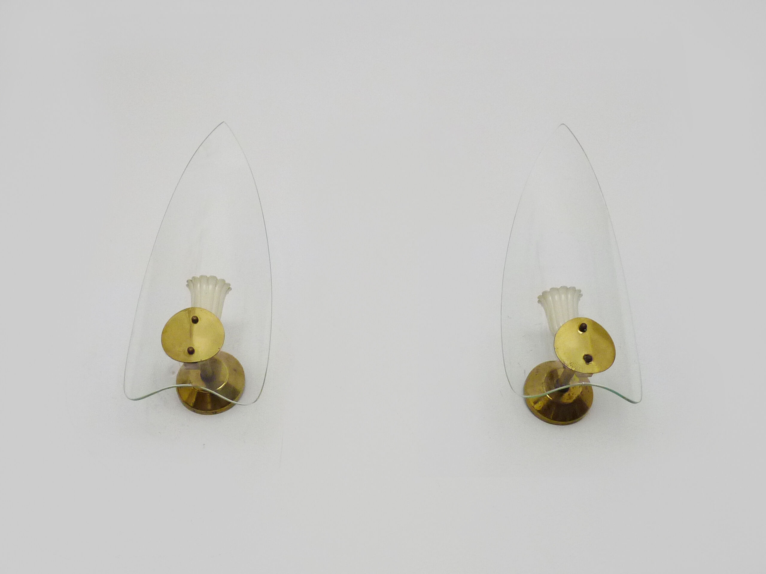 Pair of vintage italian wall sconces, Stilnovo Italy, 50s
