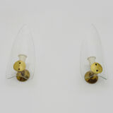 Pair of vintage italian wall sconces, Stilnovo Italy, 50s