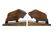 Vintage figurative wooden bookends, 1950s, set of 2
