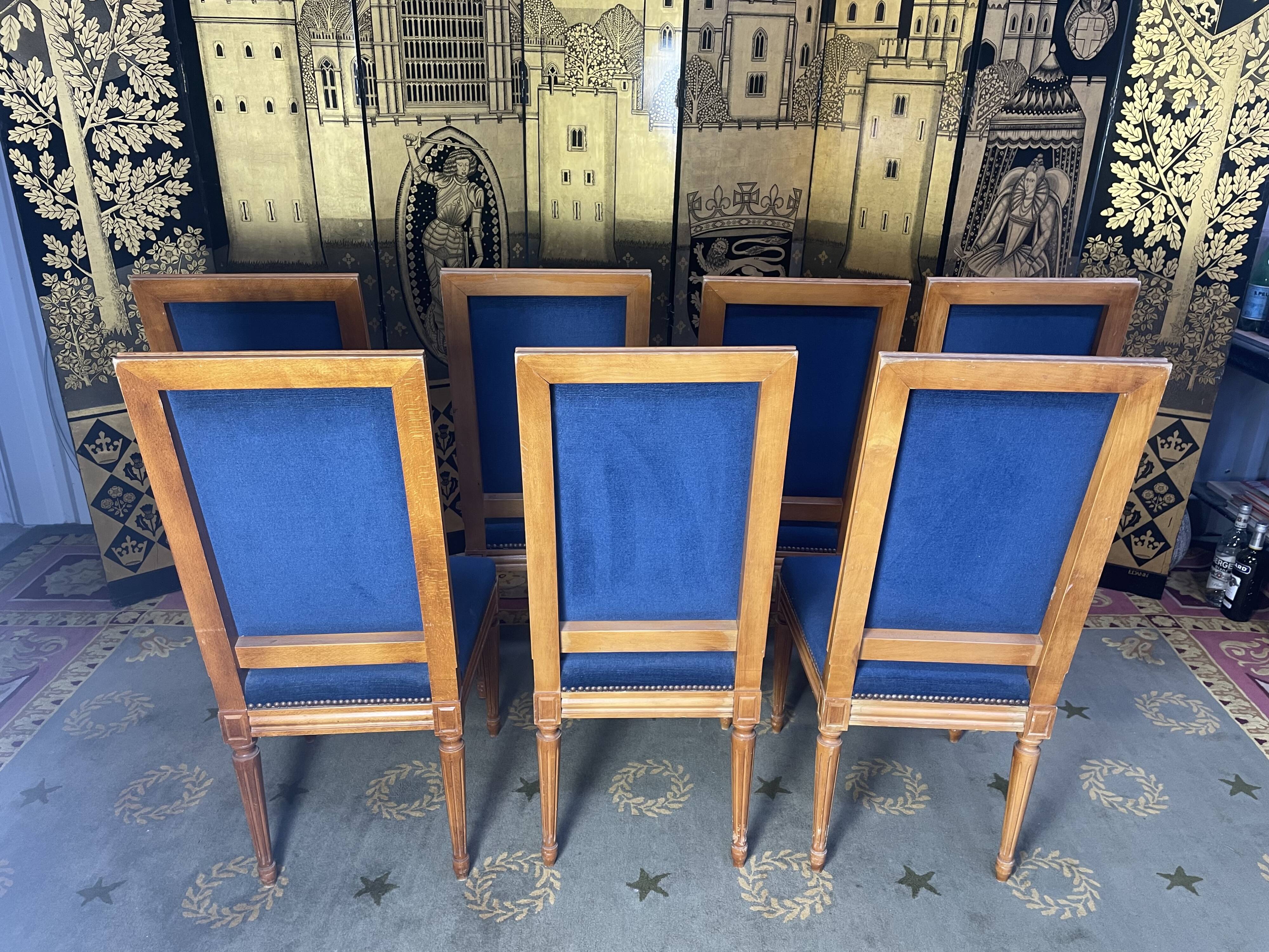 Suite of 7 Louis XVI style chairs