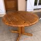 Vintage round table in solid pine