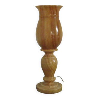 Superbe lampe de table en forme d’urne en albâtre lourd Français du milieu du siècle 4551