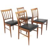 Set of 4 Scandinavian teak chairs, Sweden, 1960.