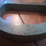 Lettre ancienne en  métal ( tôle )  " D "