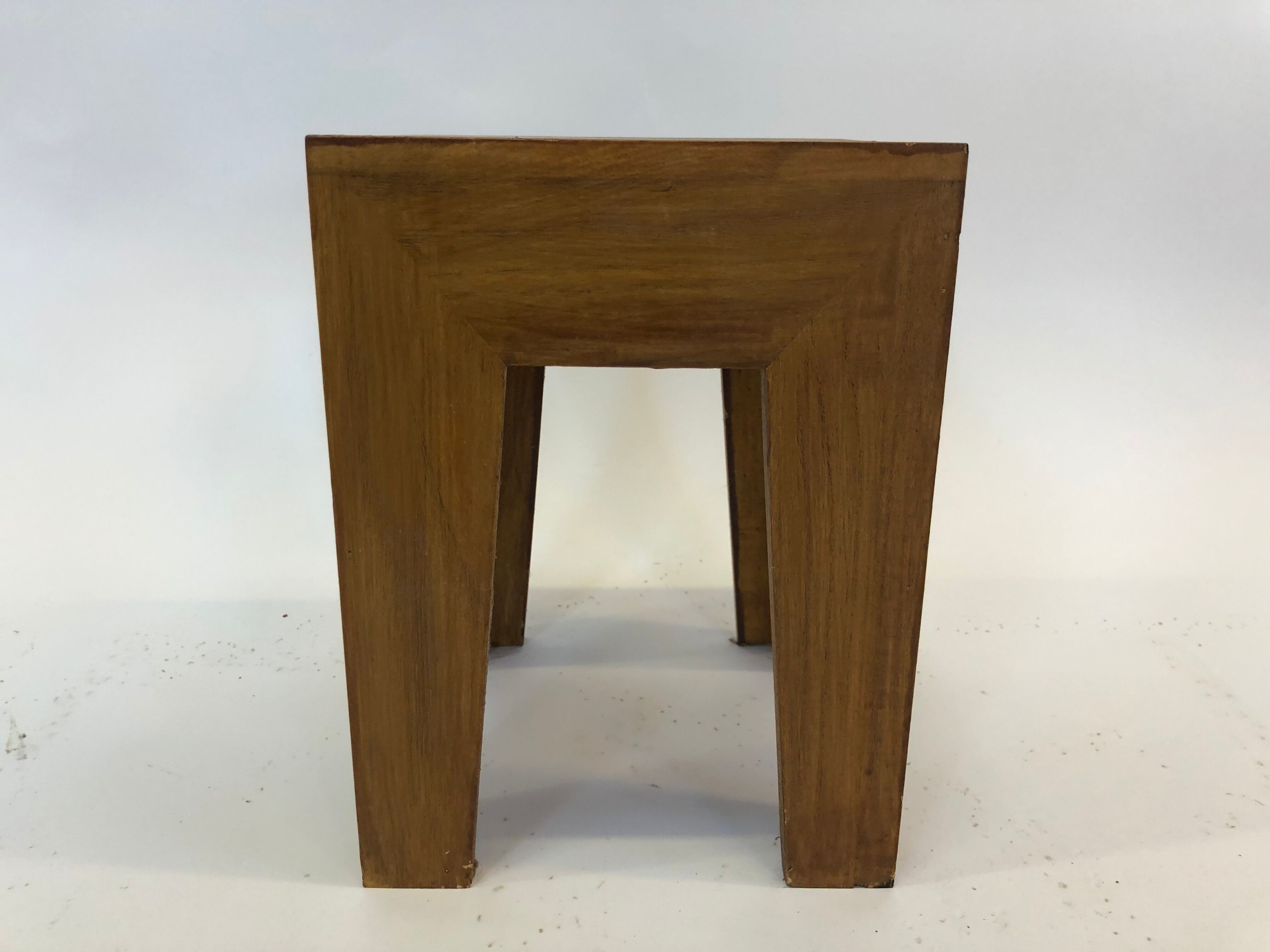 Vintage 1970s side table in minimalist wood