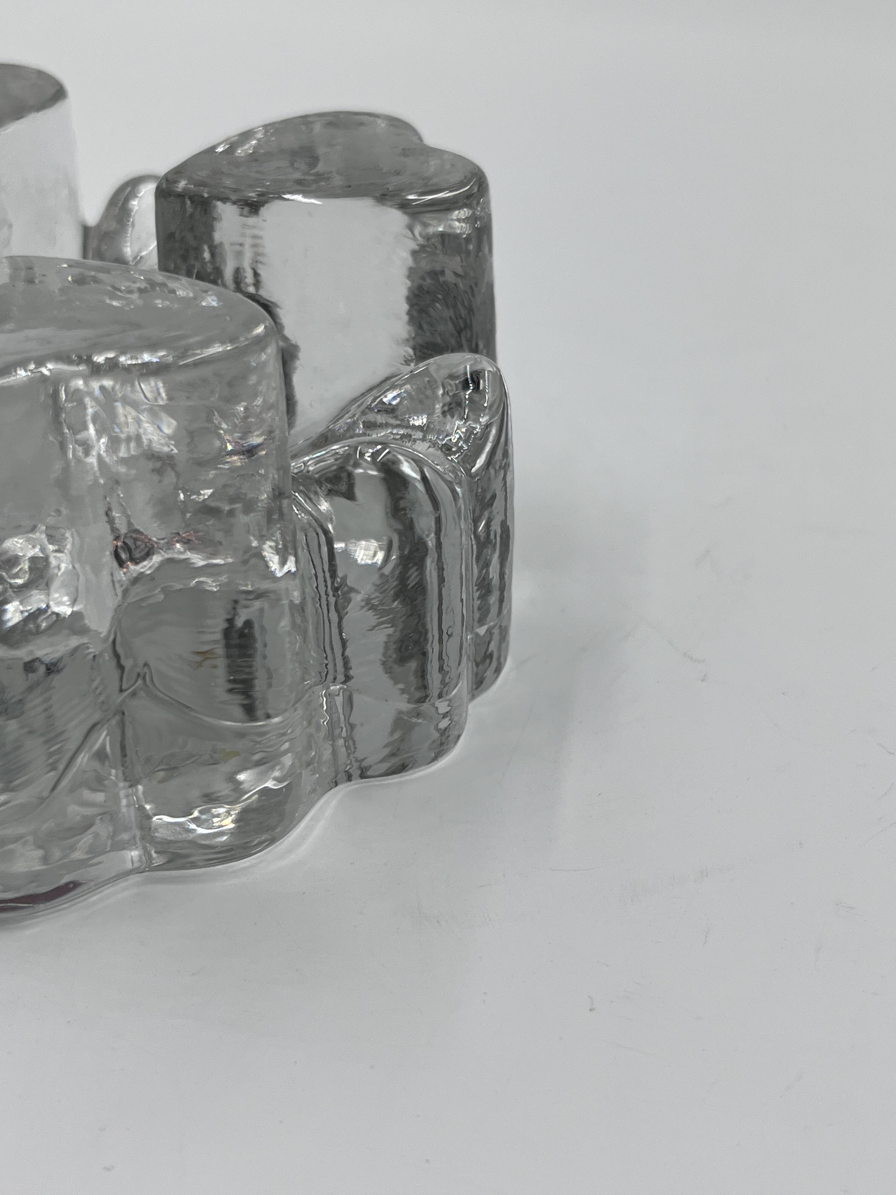 Bougeoir cœur en verre massif