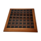Oak table mat and smoked glass 70s