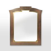 Sophisticated Belgo Chrome graphical mirror, Belgium ca. 1980