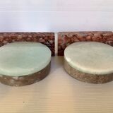 Pair of art deco marble bookends