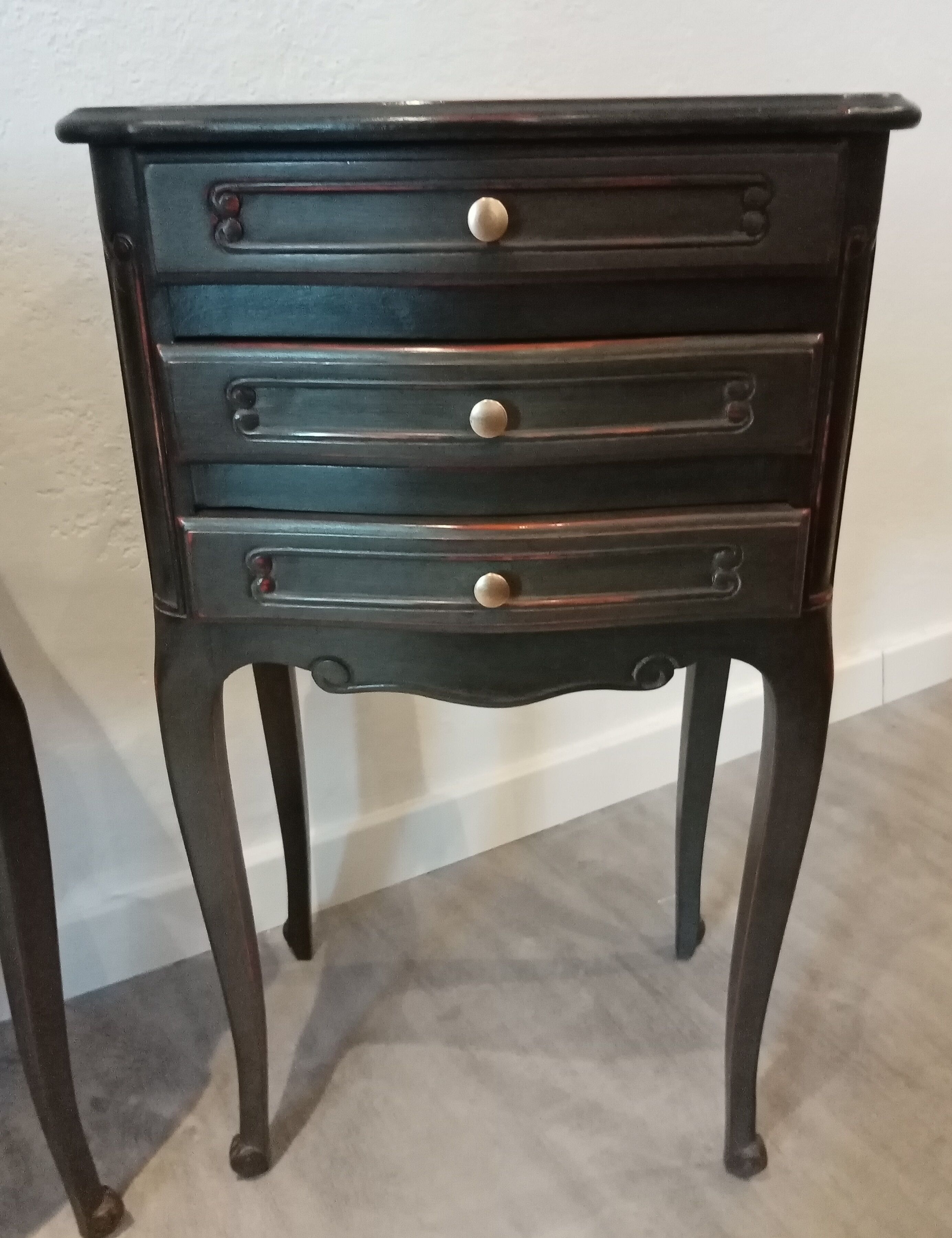Pair of bedside patina