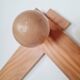 Wall-mounted accordion coat rack in solid pine
