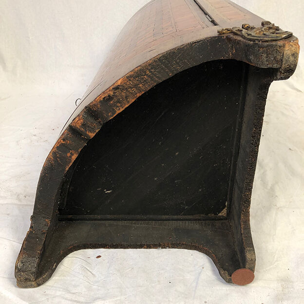 Fully inlaid neck cabinet, eighteenth-century marble top