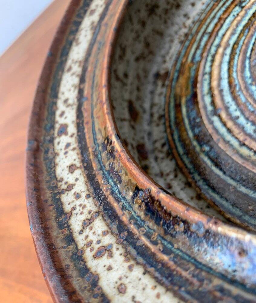 Danish studio pottery bowl from the mid-century by Erik Askholm, 1960s