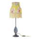 Table lamp – Vintage base and fringed floral shade